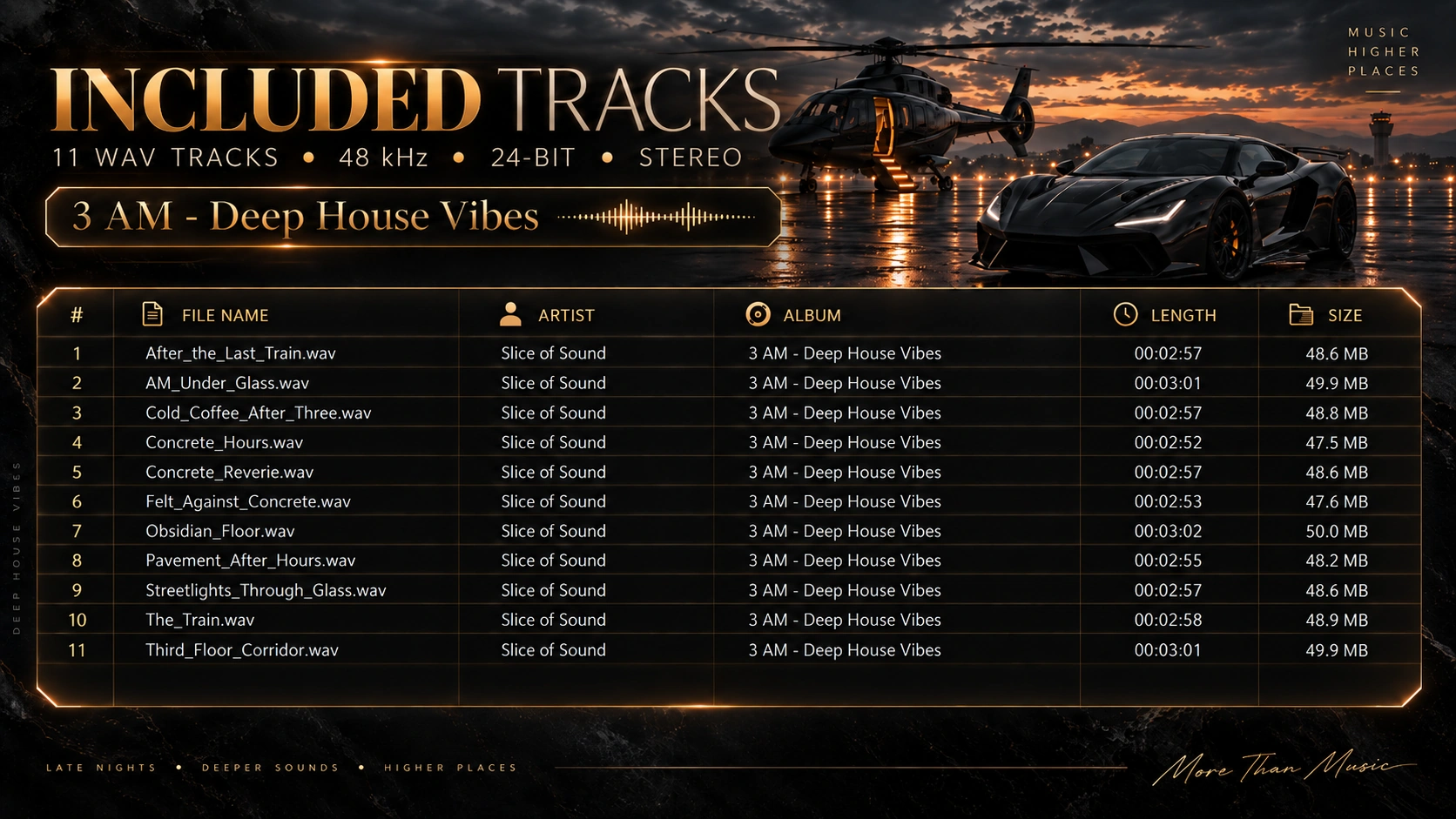 3 AM – Deep House Vibes included tracks
